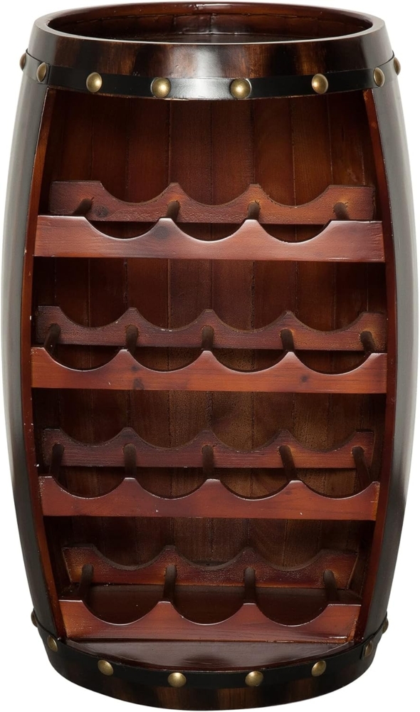 riess-ambiente Weinregal BODEGA 60cm coffee, Holz · Flaschenregal · Shabby Chic · Weinfass · Pinie Bild 1