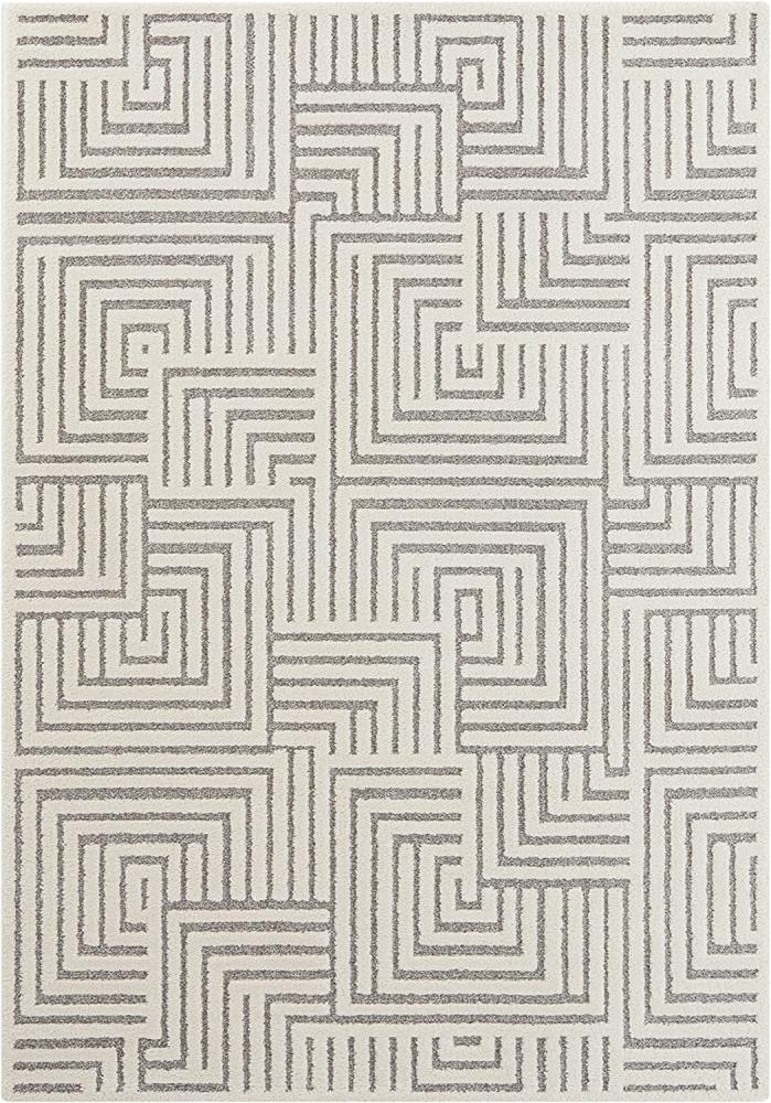 Kurzflor Teppich Manipu Creme Grau - 200x290x1,4cm Bild 1