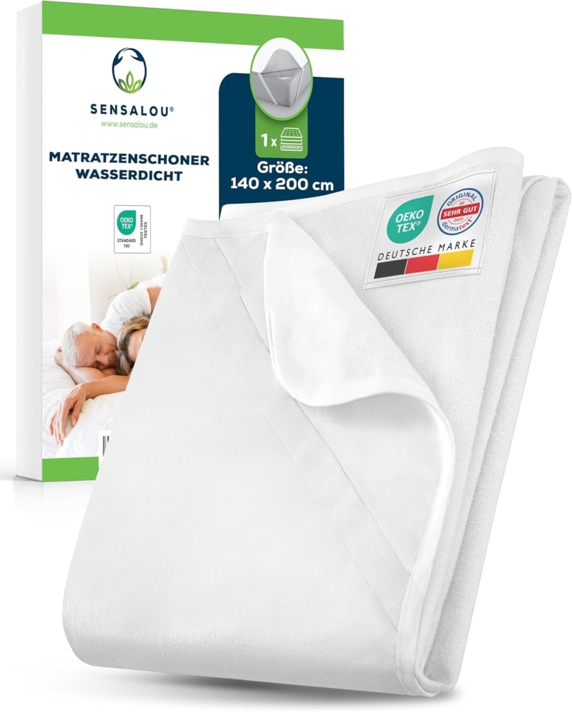 Matratzenschoner Inkontinenz Matratzen Auflage Wasserdicht Nässeschutz Bettschutz Sensalou, Saugstark wasserfest Bild 1