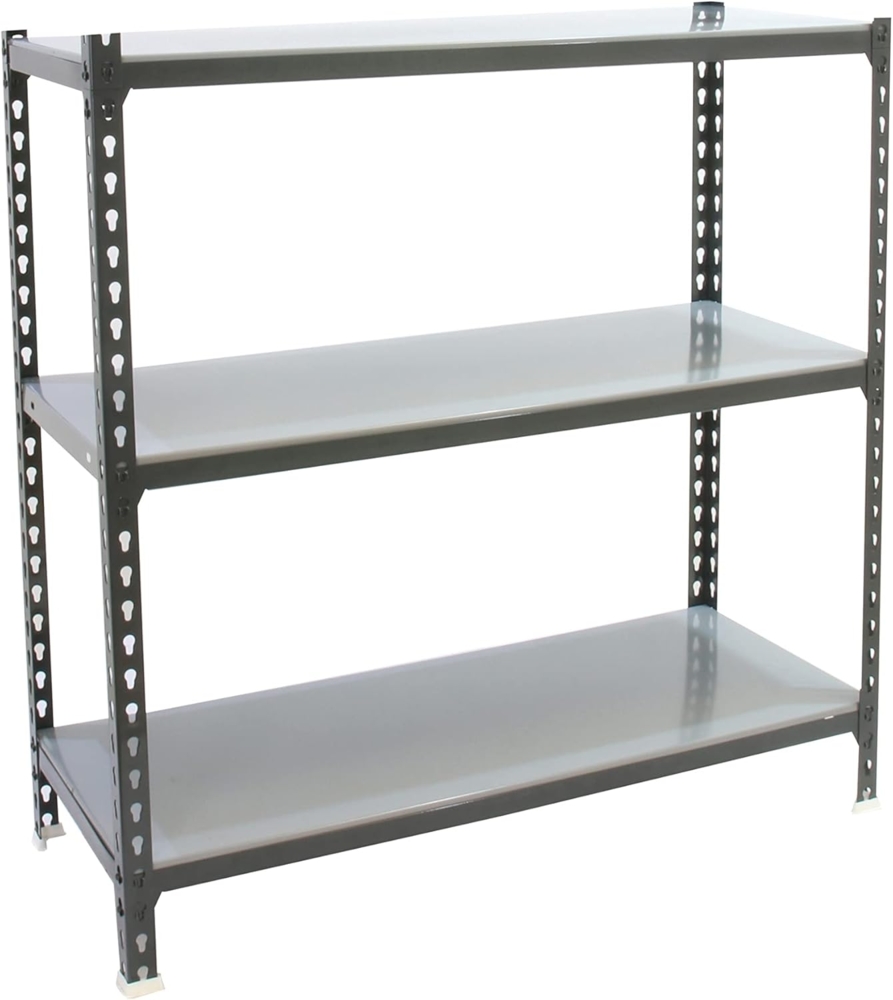 Simon Rack Simonclick Metallregal, 900 x 1000 x 400 mm, 3 Metallböden, 180 kg Biegepunkt, Lagerregale, Anthrazit/Galve Bild 1