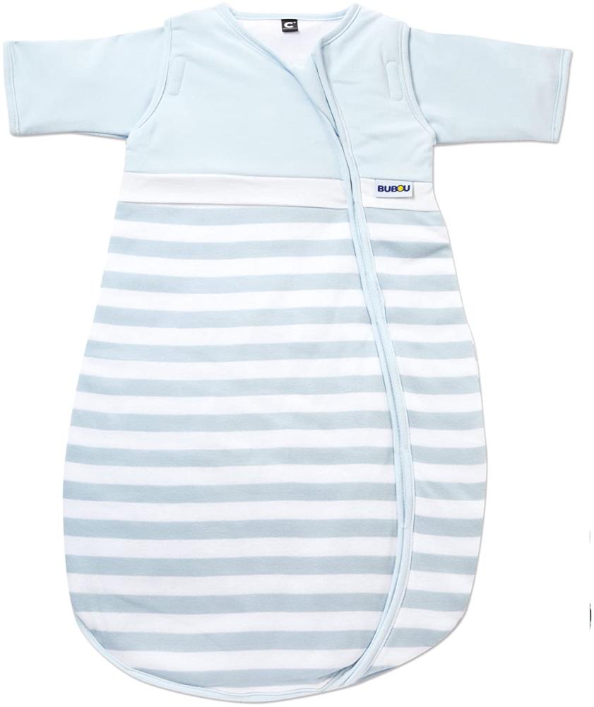 Gesslein Bubou Sensitiv Temperaturregulierender Ganzjahreschlafsack/Schlafsack für Babys/Kinder, Größe 70, hellblau Gestreift Bild 1