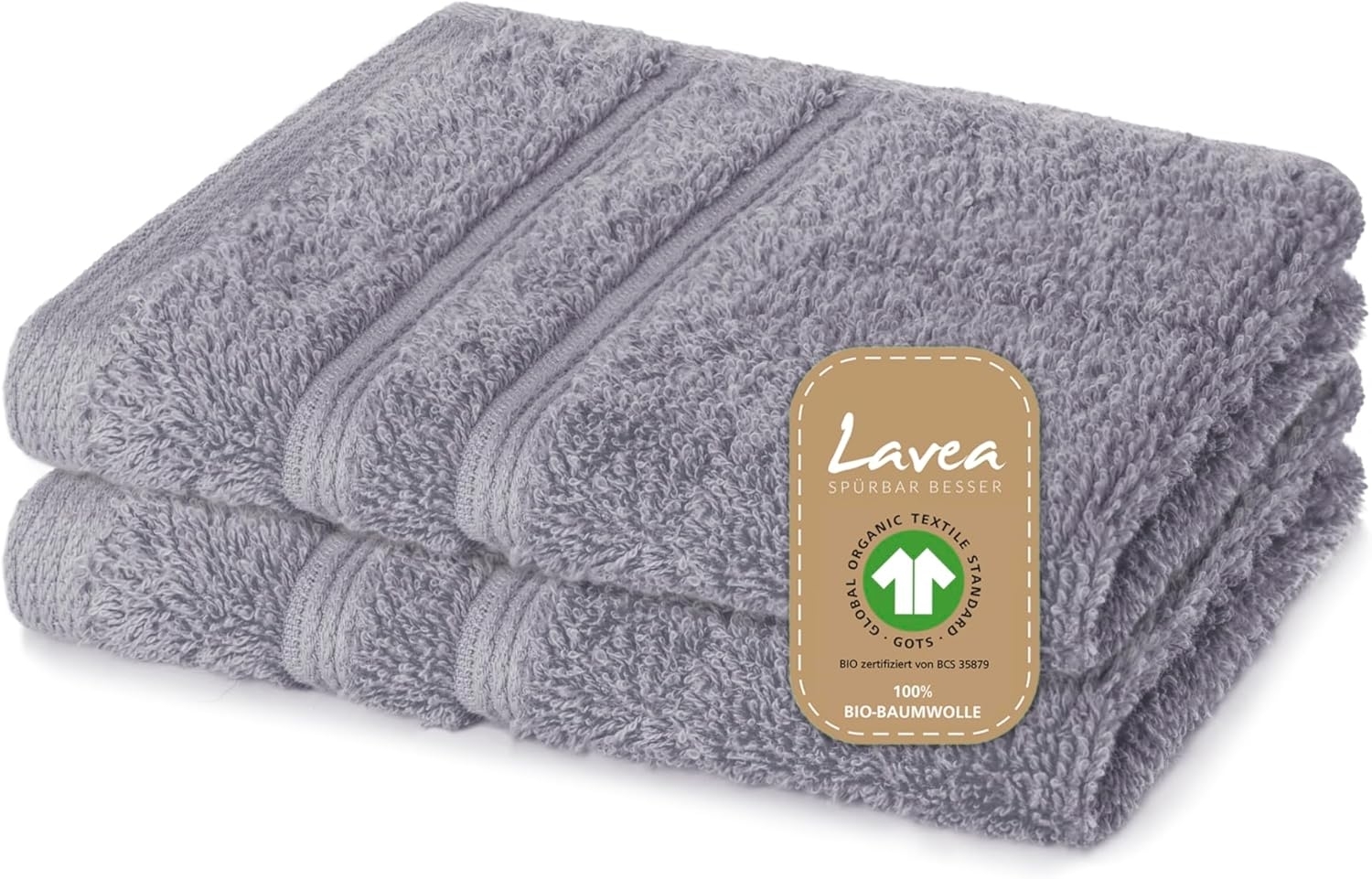 Lavea Seiftuch Bali, 30x30cm aus 100% Bio-Baumwolle, einzigartig weiche Seiftücher mit Aufhänger (Set, 2-St), hochwertige und nachhaltige Premium Waschlappen - schonende Reinigung Bild 1