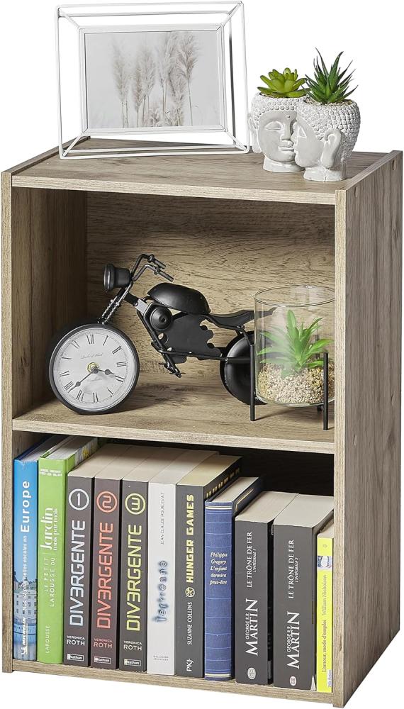 Amazon Marke - Movian Modulares Regal / Bücherregal, 2 Fächer, Basic Storage Shelf CX-2, Holz, Aschbraun, L41,5 x T29 x H59,5 cm Bild 1