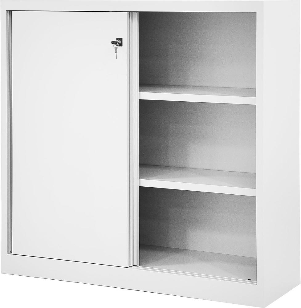 Bisley ECO Schiebetürenschrank ECO 696 verkehrsweiß - 52,620 kg Bild 1