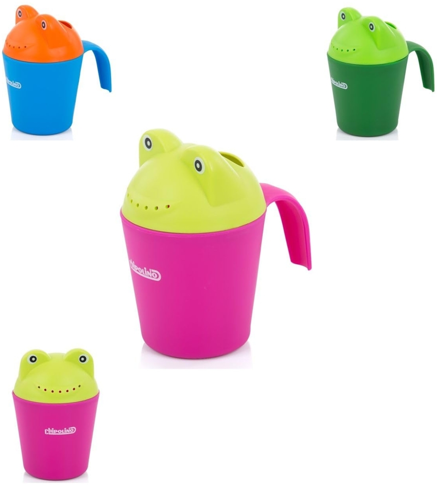 Chipolino Baby Badetasse Froggy weiche Kanten ergonomischer Griff ab 10 Monaten pink Bild 1