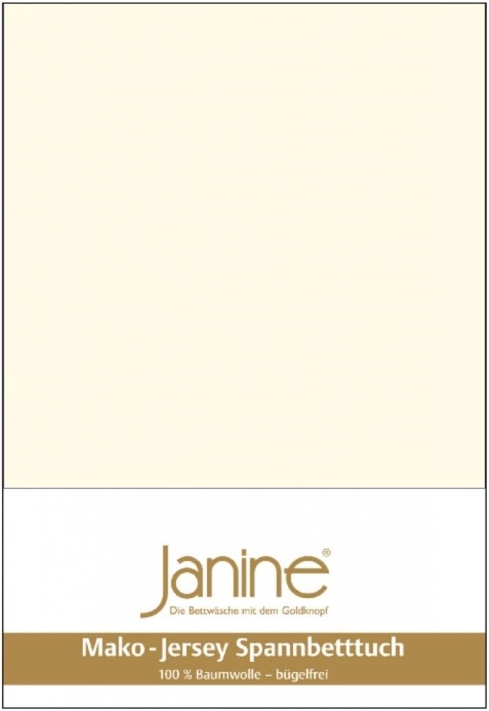 Janine Spannbetttuch 5007 Mako Jersey 90/190 bis 100/200 cm Natur Fb. 07 Bild 1