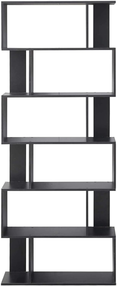 Rebecca Mobili Bücherregal Standregal Modern Holz 6 Ablagen Bücher Wohnzimmer - 190 x 60 x 24 cm (H x B x T) - Art. RE6022 Bild 1