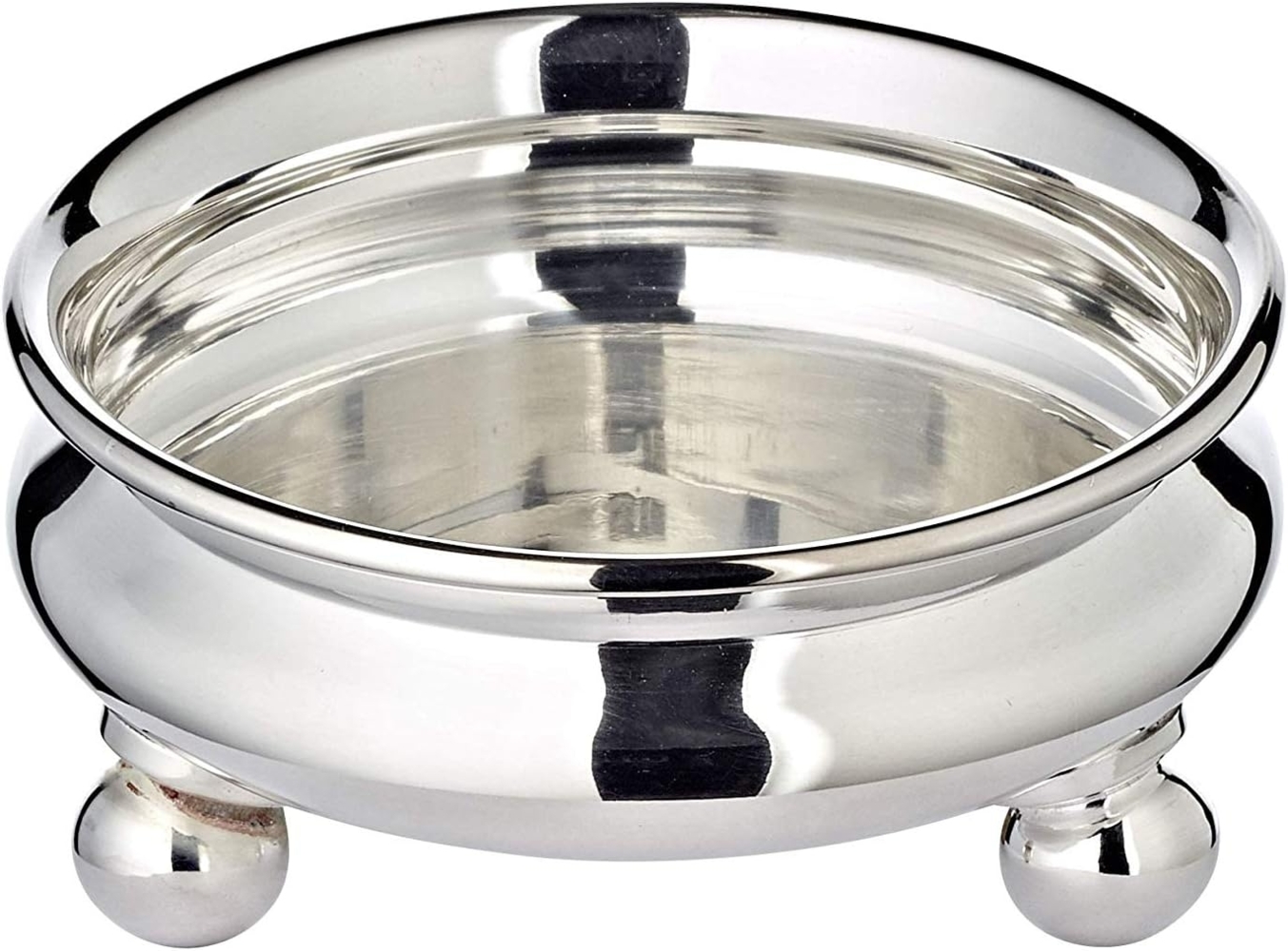 EDZARD Servierschale Santa, Messing, Schale, schwerversilbert, H 4 cm, Ø 8 cm Bild 1