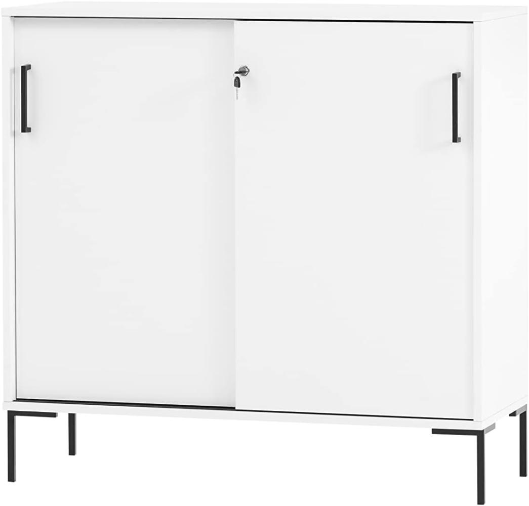 Möbelpartner Montana Aktenschrank 701723, Holzwerkstoff, weiß matt, 100,1 x 41 x 96,6 cm Bild 1