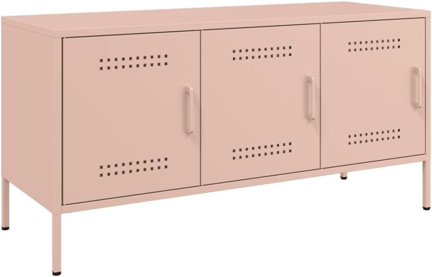 TV-Schrank Rosa 100,5x39x50,5 cm Stahl 842947 Bild 1