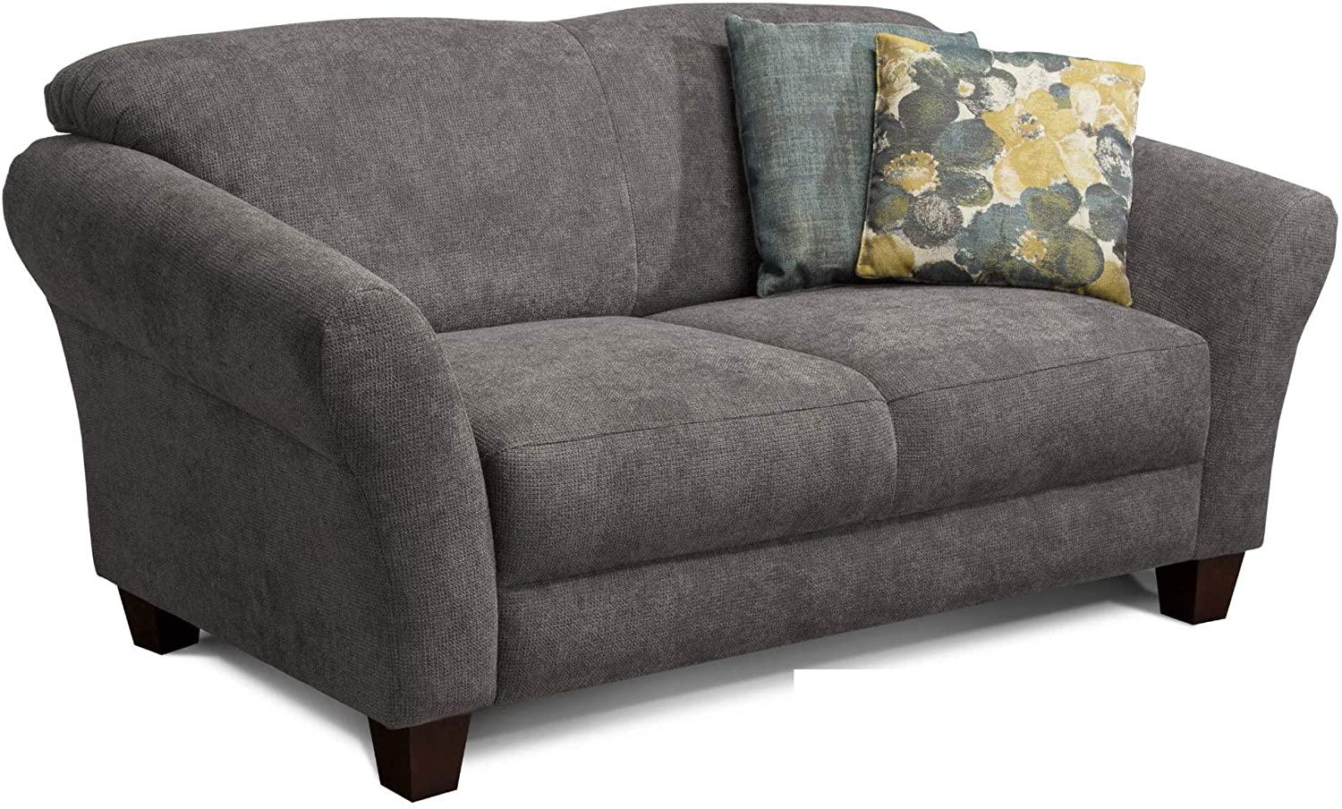 CAVADORE 2-Sitzer Gootlaand / Großes Sofa im Landhausstil / Mit Federkern / 163 x 89 x 84 / Grau Bild 1
