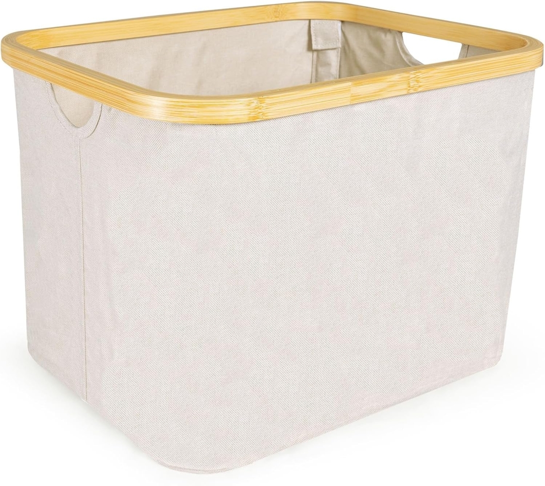 osoltus Faltbox Wäschebox Wäschekorb Nelson Bambus beige 40cm Bild 1