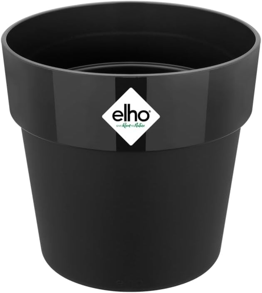 elho B.for Original Rund 14 - Blumentopf für Innen - Ø 13.7 x H 12.5 cm - Schwarz/Living Schwarz Bild 1