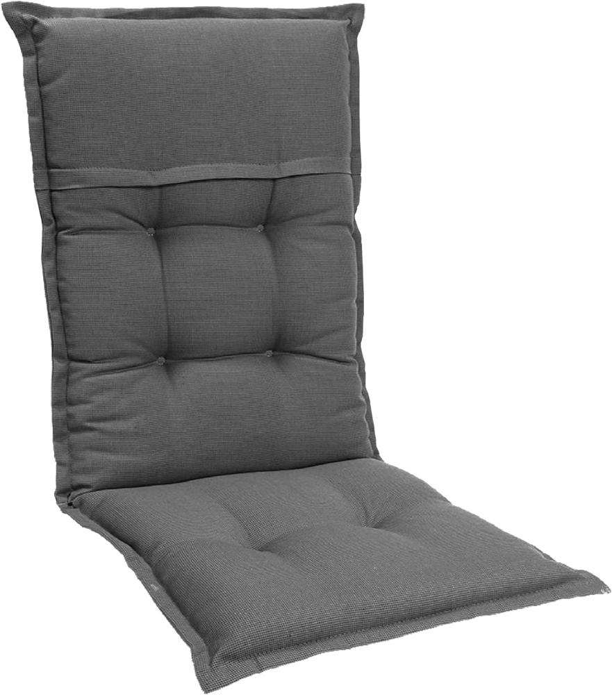Prato Polsterauflage Sesselauflage Gartenstuhl PE 50 x 100 x 8 cm Grau Bild 1