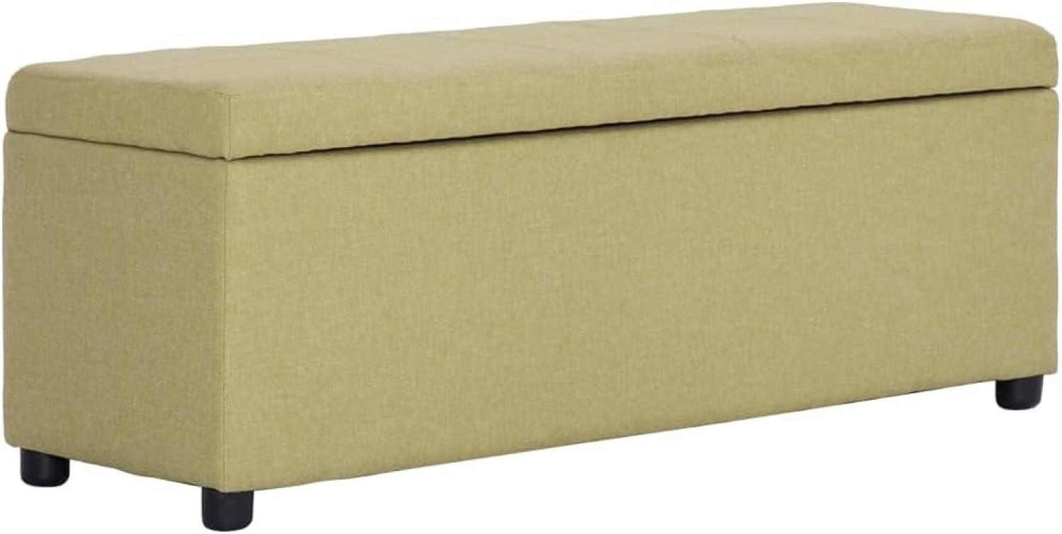 vidaXL Bank mit Staufach 116 cm Grün Polyester 281322 Bild 1