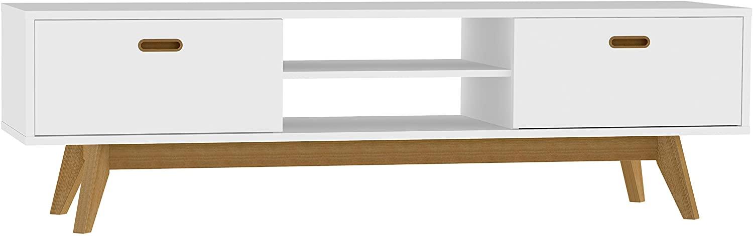 Tenzo 2162-001 Bess Designer TV-Bank, lackiert, Matt, 50 x 170 x 43 cm, weiß / eiche Bild 1