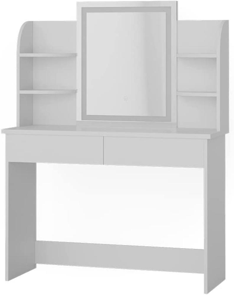Schminktisch Charlotte Weiß 106 cm mit LED-Spiegel Vicco Bild 1