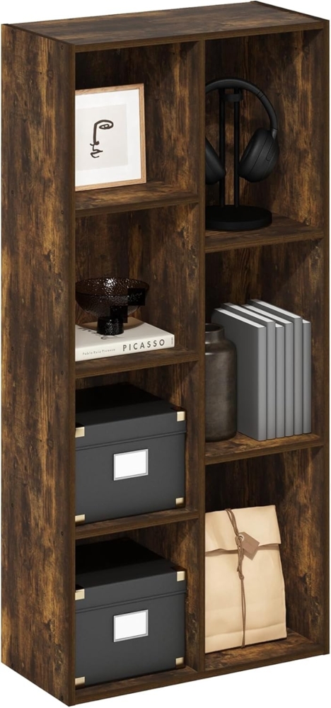 Furinno Luder 7-Cube Wende-Offenes Regal, Bernsteinkiefer Bild 1