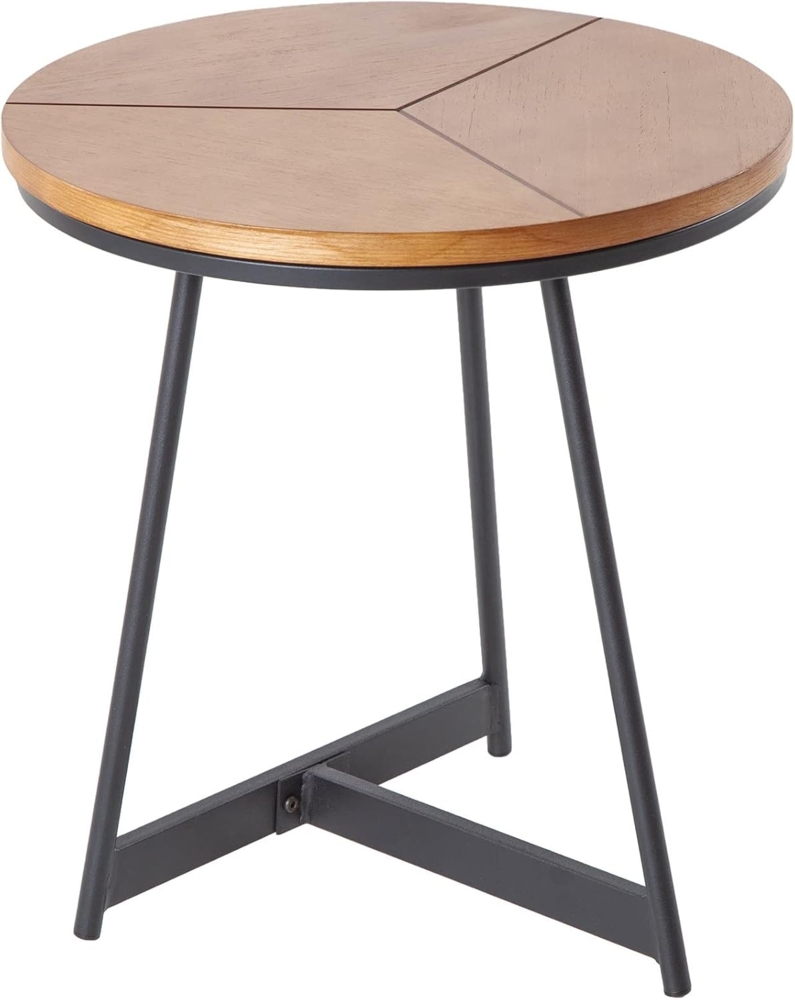 riess-ambiente Beistelltisch OAK ELEGANCE Ø45cm natur / schwarz (Einzelartikel, 1-St), Wohnzimmer · Eiche-Design · Metall · rund · Schlafzimmer Bild 1