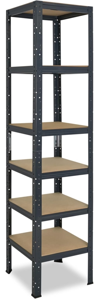 shelfplaza HOME 200x50x50 cm Schwerlastregal in anthrazit mit 6 Böden und 145 kg Traglast pro Boden Bild 1