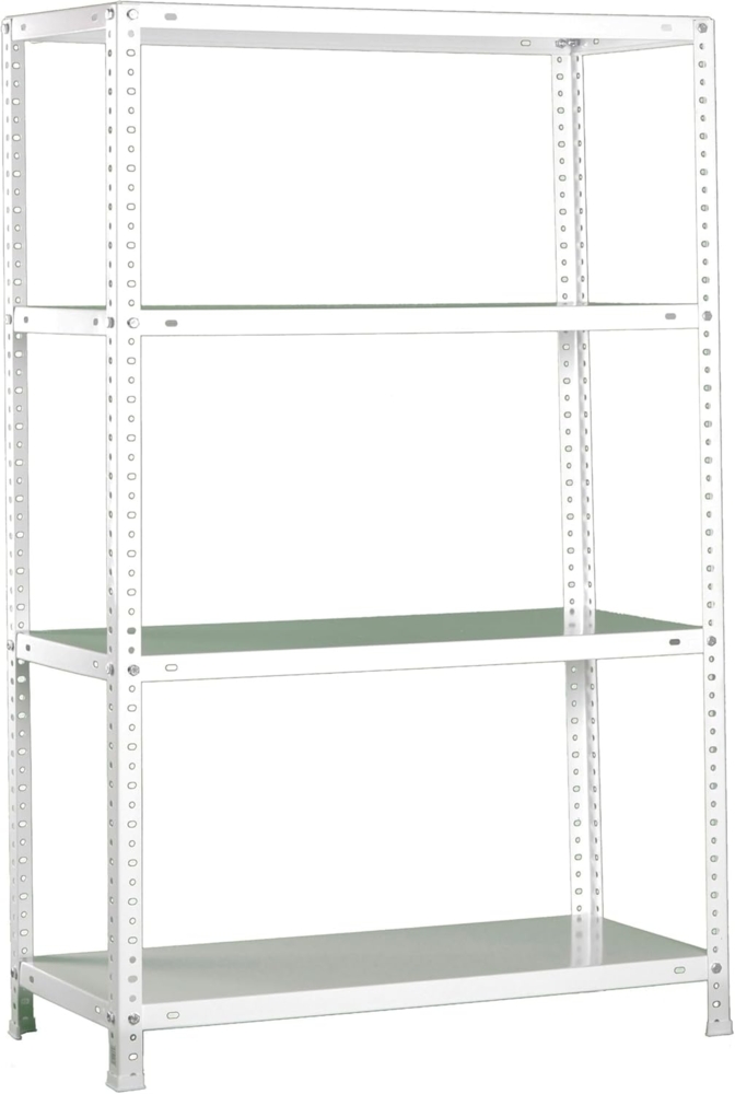 Simonrack Schwerlastregal, Lagerregal, 150 x 90 x 40 Metallregal, Kellerregal, Biegestelle 100 kg, 4 Fachböden, Weiss - Comfort Bild 1