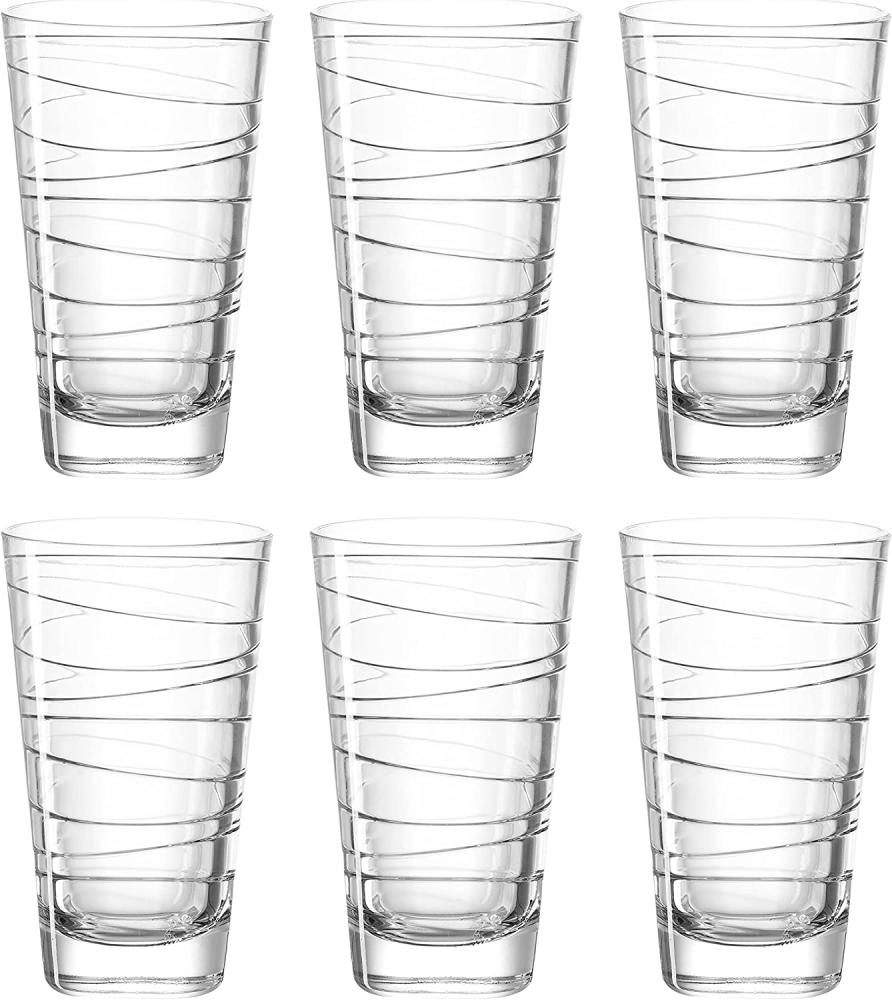 Leonardo 'Vario Struttura' Trinkglas, Kalk-Natron Glas, 280 ml, 6x Trinkglas, Transparent Bild 1