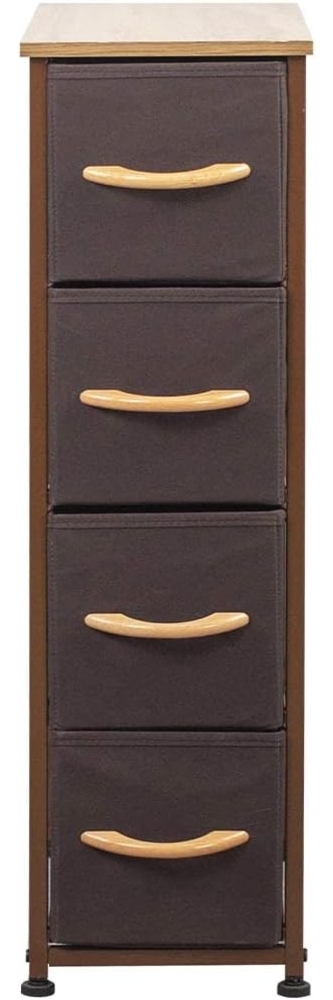BAKAJI schubladenschrank, MDF-Platte, braun, 77,5H x 23l x 48P cm Bild 1