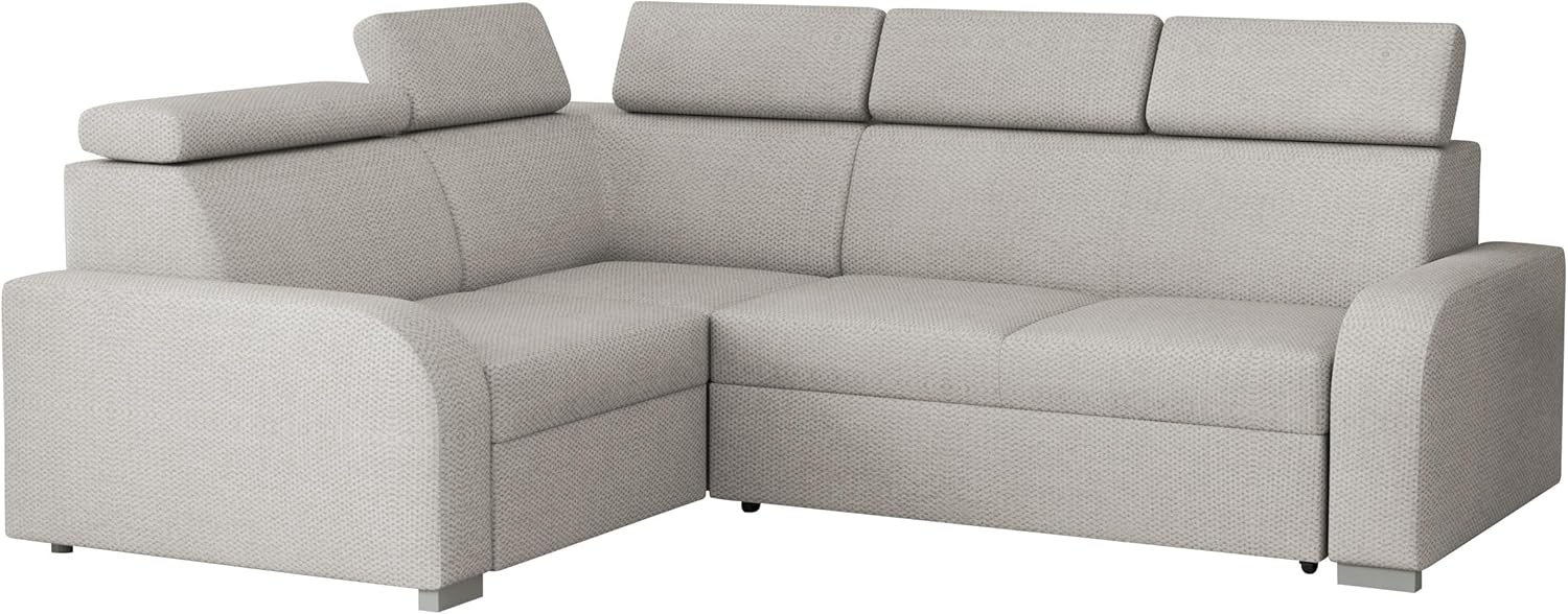 Ecksofa Apollo 2rR1 80 mit Schlaffunktion, L-Form, Einstellbare Kopfstützen (Farbe: Crown 16) Bild 1