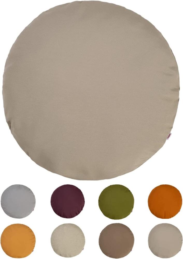 Kissenhülle rund ca. 100 cm Ø taupe beties "Wunschton" Bild 1