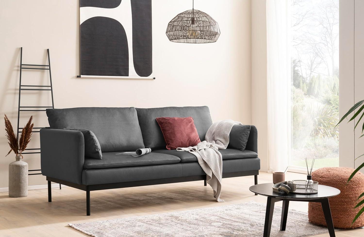 Traumnacht Lyon Sofa 2-Sitzer im modernen Loft Design, anthrazit, produziert nach deutschem Qualitätsstandard, leichter Aufbau Bild 1