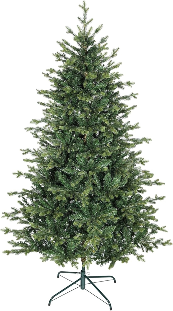 HOMCOM Künstlicher Weihnachtsbaum realistisches Aussehen, flammenhemmend, Tannenbaum, für Weihnachtsfest, Indoor, Grün Bild 1