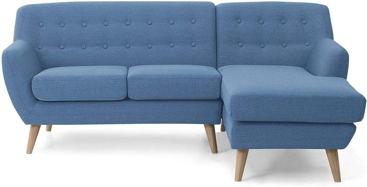 Ecksofa Polsterbezug blau linksseitig MOTALA Bild 1