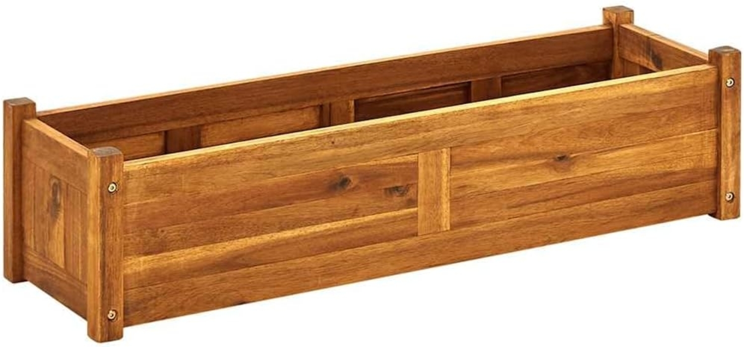 vidaXL Garten-Hochbeet Akazienholz 100x30x25 cm 42566 Bild 1