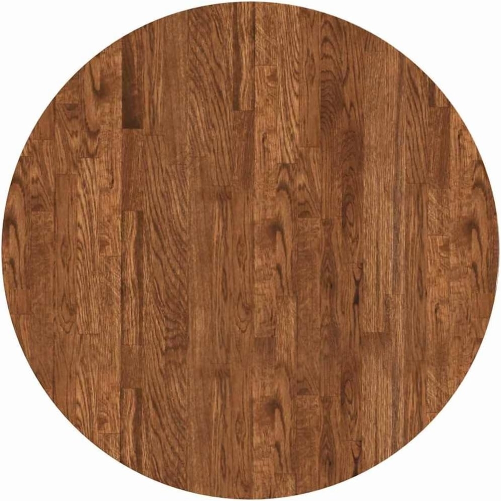 vidaXL Tischplatte Braun Ø 70 x 4 cm Massives Eichenholz 42016024 Bild 1
