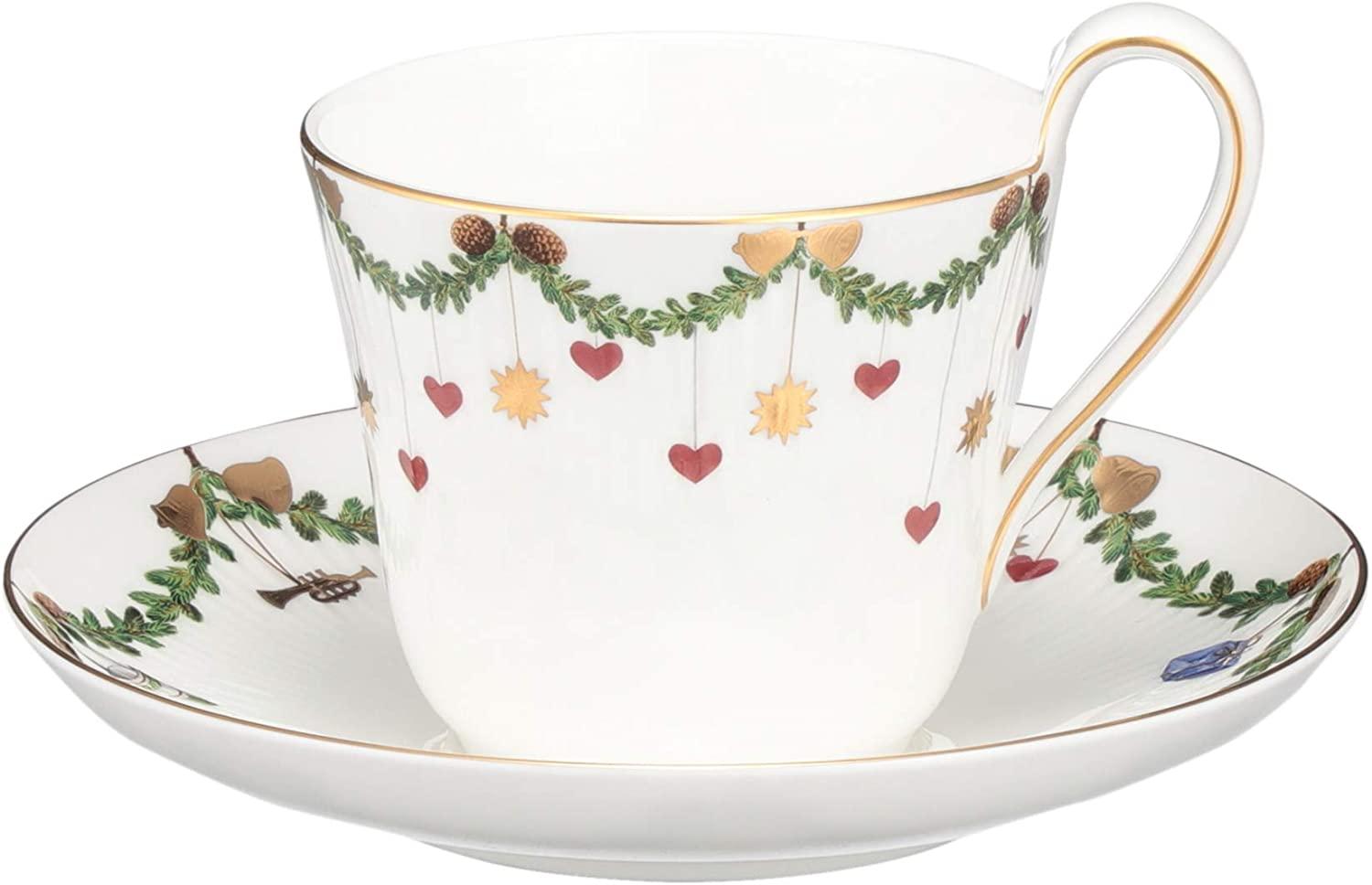 Royal Copenhagen Starfluted Christmas Morgen Ober & Untertasse Bild 1