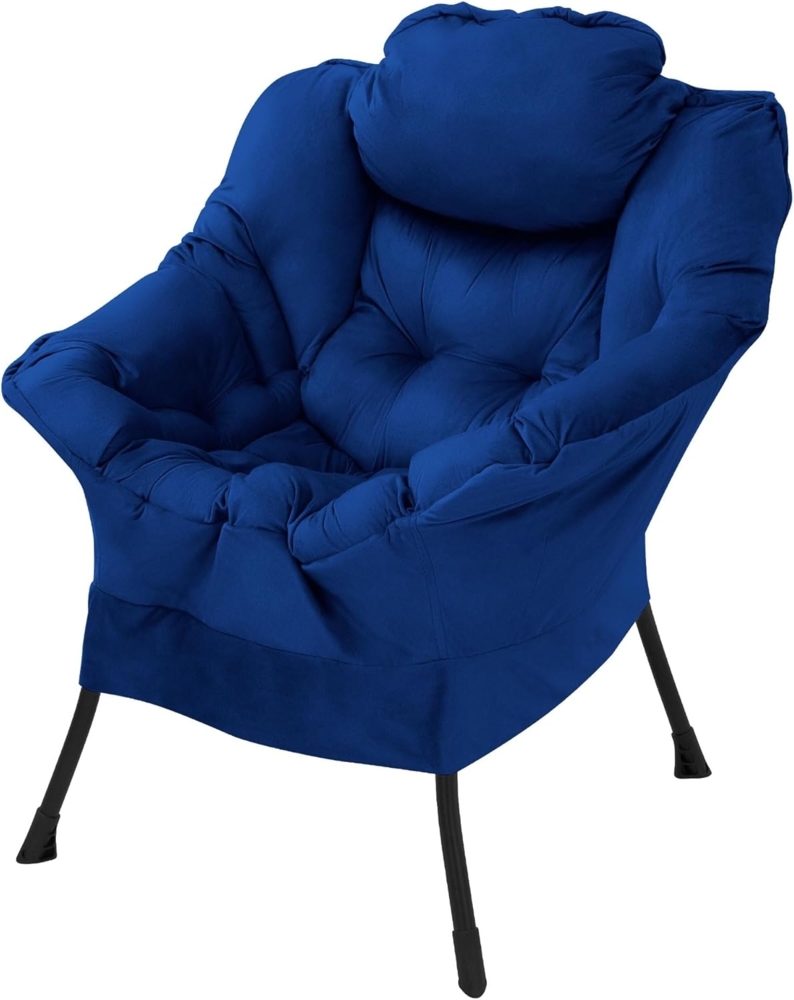 ML-DESIGN Stuhl Wohnzimmersessel komfortabler Polsterstuhl Lounge Sessel Akzentstuhl (1 St), Fernsehsessel mit Kopfkissen ergonomischer Komfortsessel Samt Bild 1