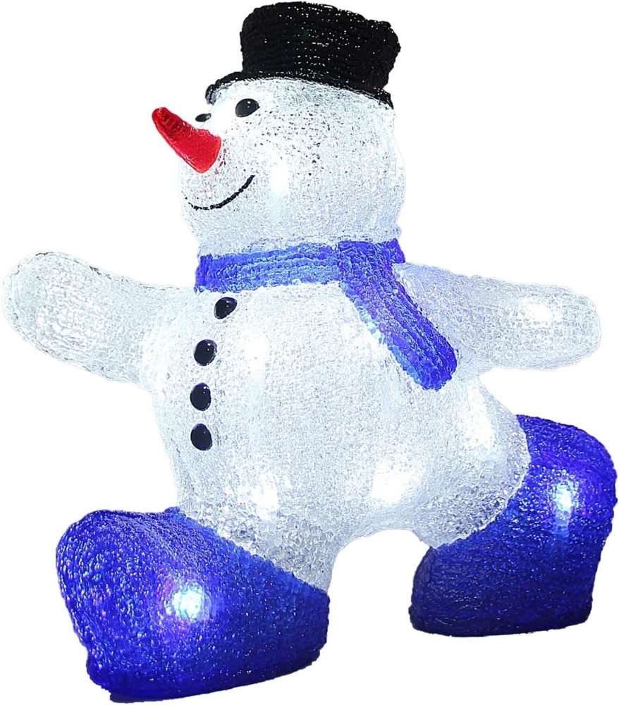 Deuba Schneemann Acryl Figur Außen beleuchtet Weihnachtsdeko Weihnachten Weihnachtsfigur Bild 1