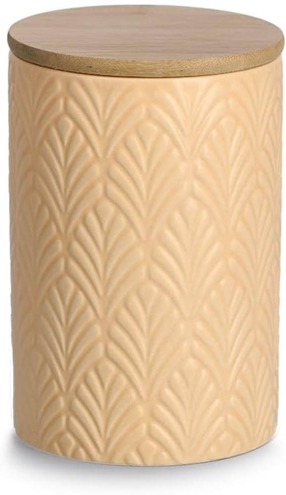 Vorratsdose mit Bambusdeckel, apricot - 720ml, Ø 10cm Bild 1