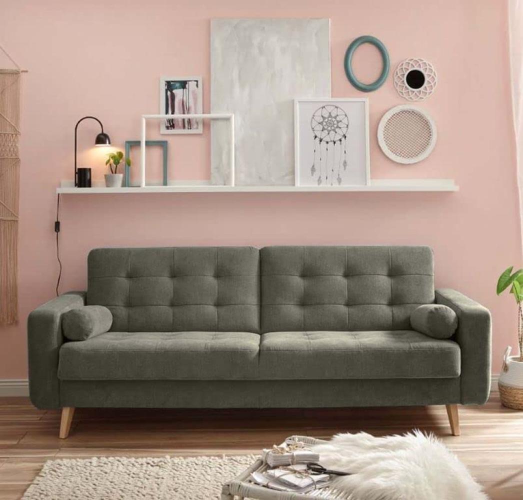 Sofa Klappsofa Schlafsofa Funktionssofa Küchensofa ca. 222 cm FJORD Grau Bild 1