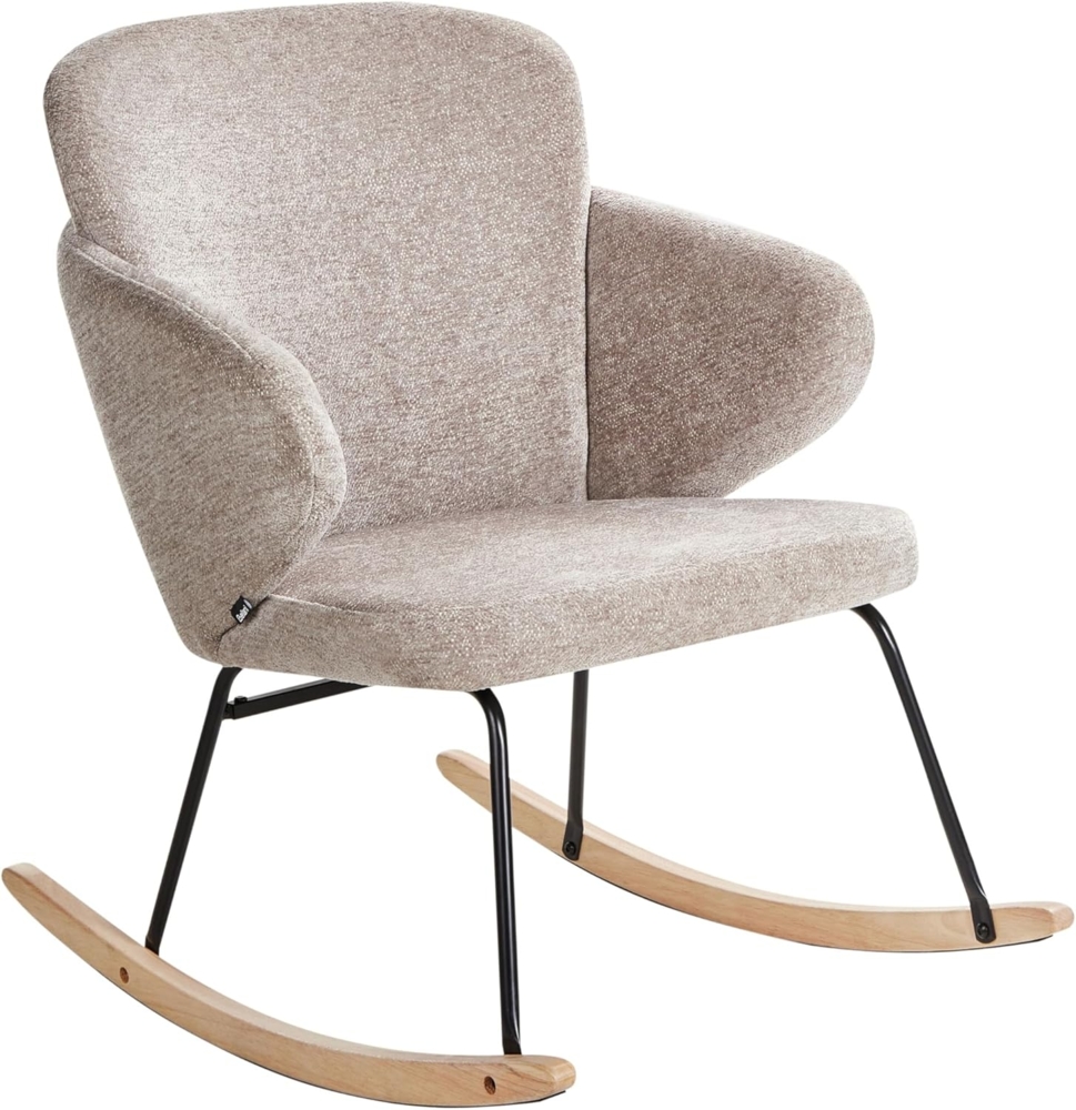 Schaukelsessel VIKEN Stoff Taupe Bild 1