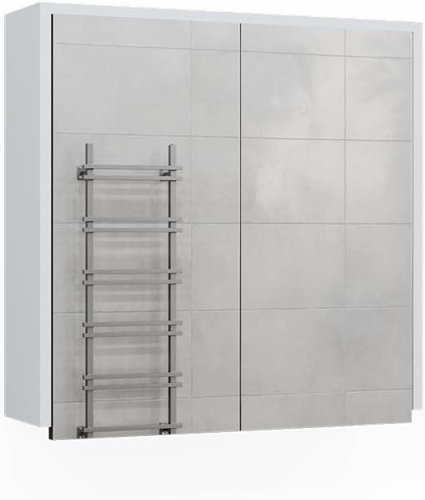 Vicco Spiegelschrank Maltin Weiß Anthrazit 60 x 60 cm Badezimmer Bild 1