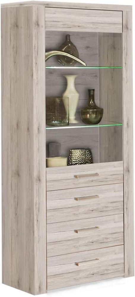 Vitrine Phil 6 Sandeiche 77 x 198 x 41 cm Glasvitrine Beleuchtung Bild 1