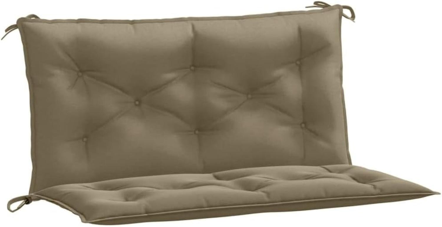 Gartenbank-Auflagen 2 Stk. Melange Taupe 100x50x7 cm Stoff 4002594 Bild 1