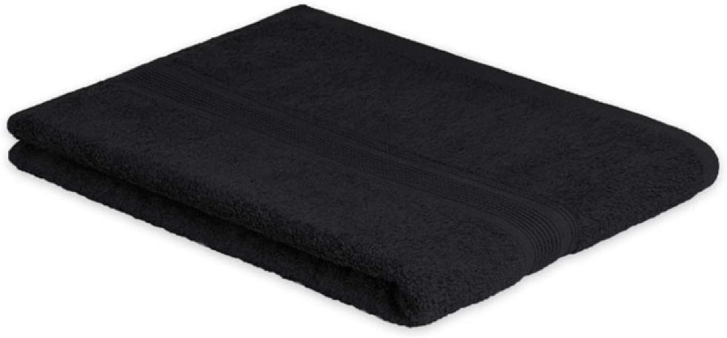 Duschtuch Frottier 500 g/m² 70 x 140 cm Schwarz Bild 1