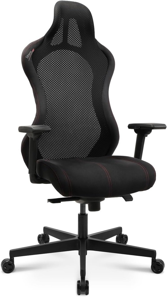 Topstar Bürostuhl Gamingstuhl Sitness RS Sport Plus Mikrofaser inkl. Armlehnen mit Lordosenkissen schwarz Bild 1