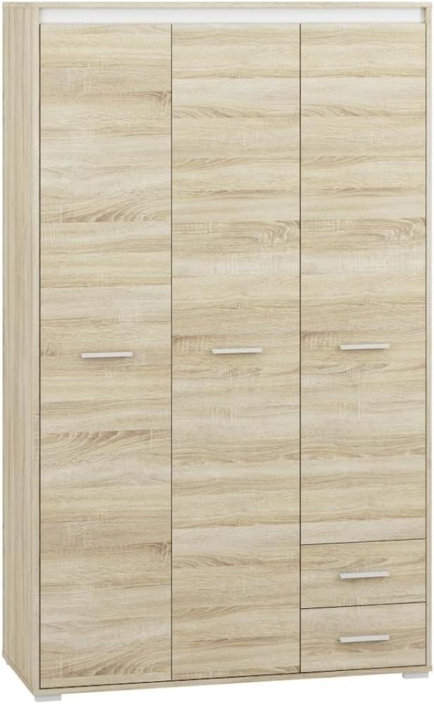 Kleiderschrank "Avo" Drehtürenschrank 120cm Sonoma Eiche weiß anthrazit Bild 1