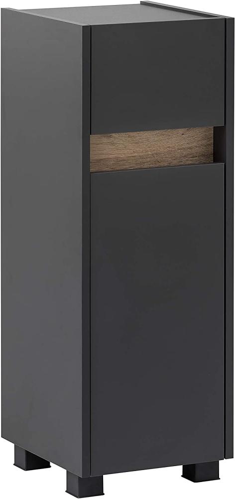 SCHILDMEYER Seitenschrank Unterschrank Badschrank Kommode anthrazit 30,2x84,8x33 Bild 1