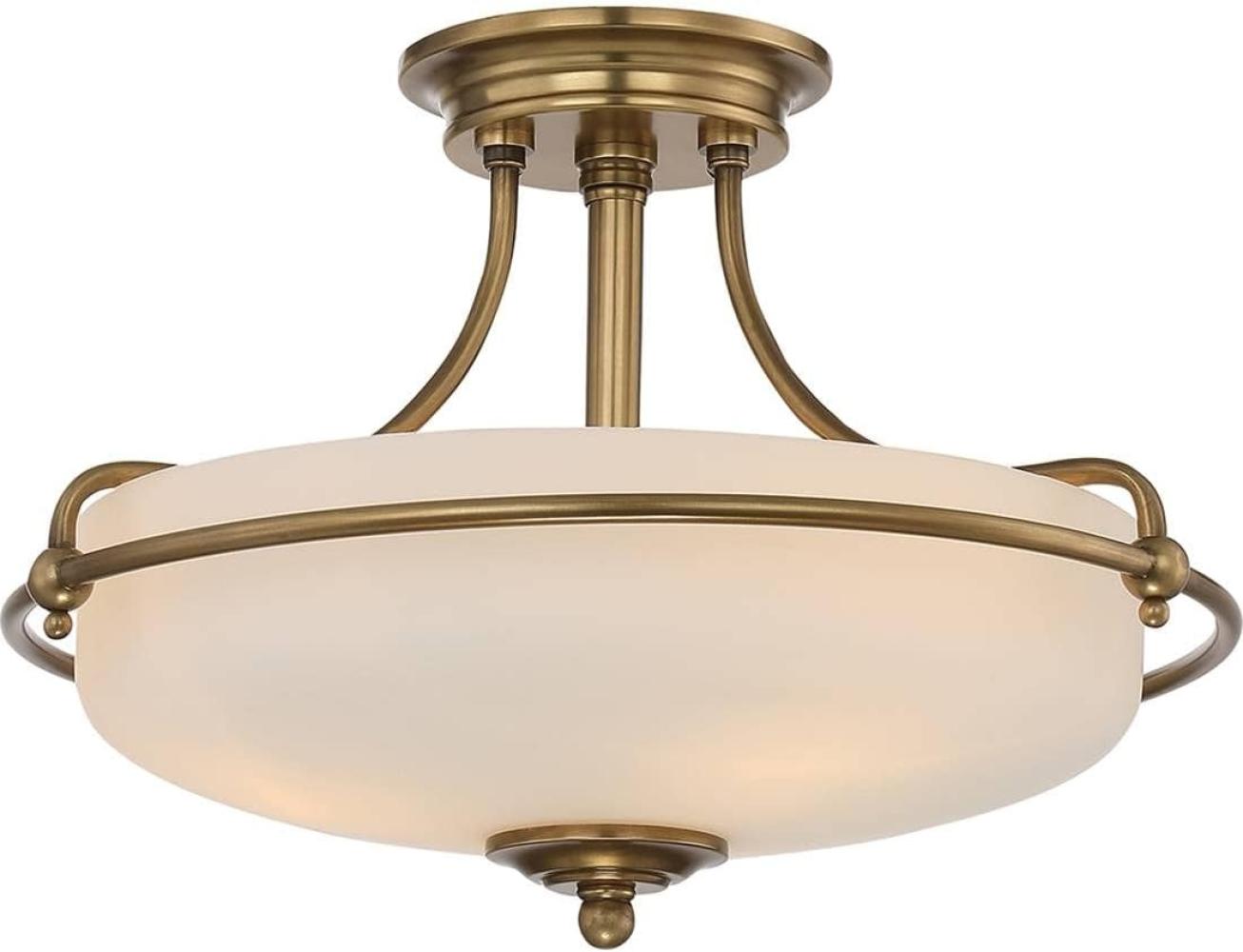 Elstead Lighting Griffin 3-Light Semi-Flush Light Deckenleuchte Messing Bild 1