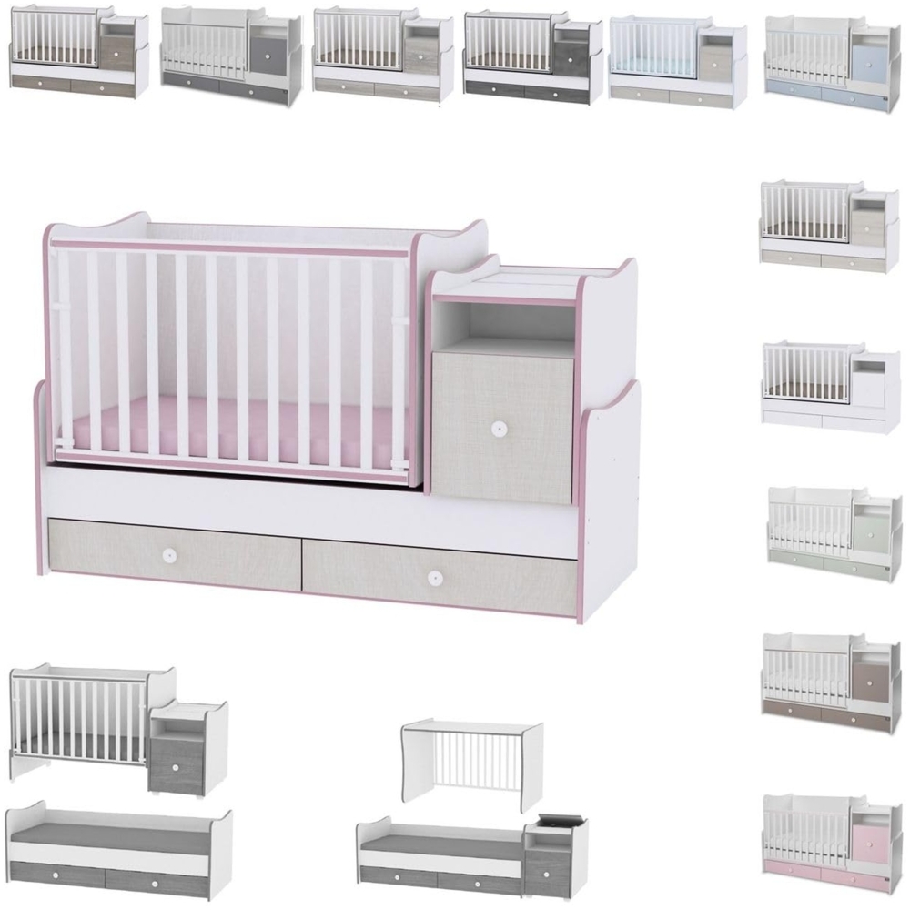 Lorelli 'Trend Plus NEW' Babybett Schaukelfunktion, rosa Bild 1