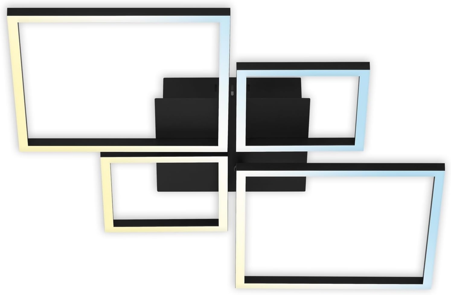 Briloner Leuchten LED Deckenleuchte 3093018 FRAME, CCT - über Fernbedienung, Farbwechsel, Nachtlichtfunktion, Timerfunktion, LED fest integriert, Kaltweiß, Neutralweiß, Tageslichtweiß, Warmweiß, Deckenlampe, 75x46,7x7,5cm, Chrom-Alu, Wohnzimmer, Schlaf... Bild 1